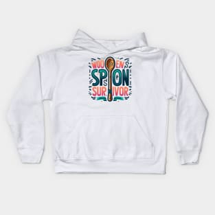 wooden spoon survivor Kids Hoodie